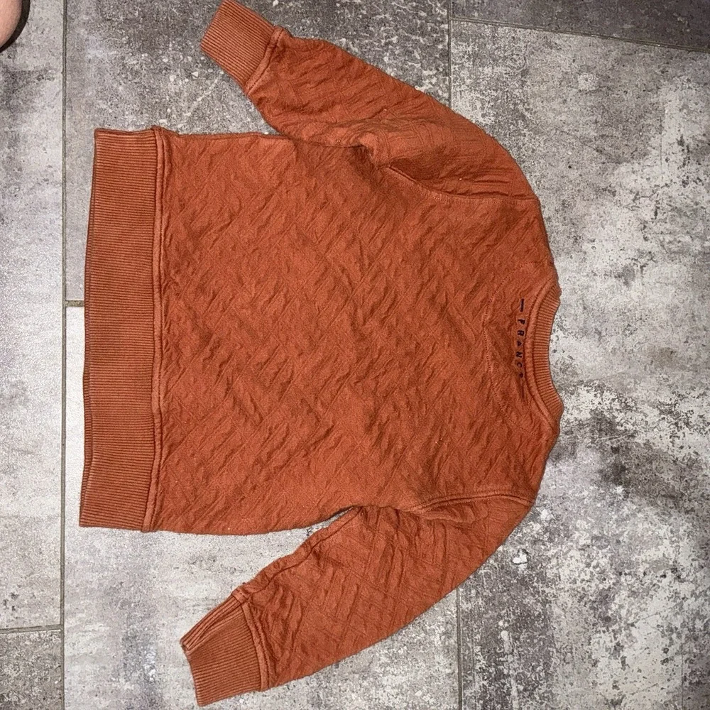 Zara‎ Boys Crewneck Pullover Sweatshirt Sz 4 Kids 4T Paris Burnt Orange Sweater